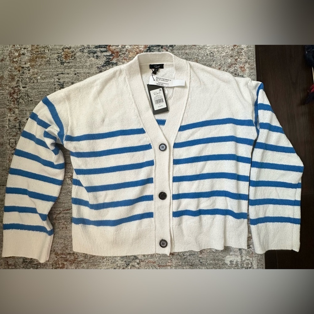 RARE RAILS NWT GENEVA CARDIGAN in White Azure— size S Rare - Picture 6 of 13